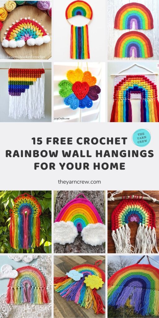 15 Free Crochet Rainbow Wall Hangings For Your Home Main Pinterest Poster