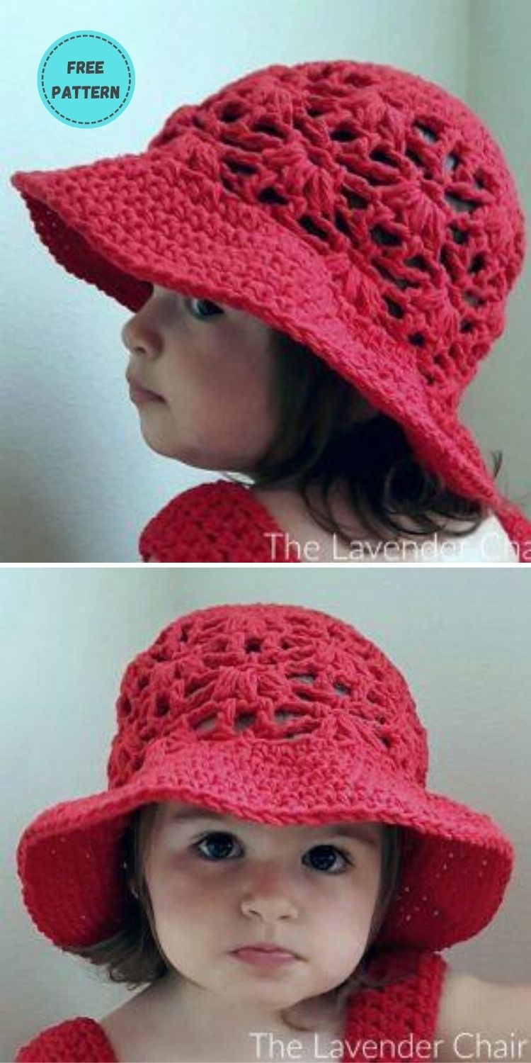22 Free Crochet Summer Hats To Make This Year PIN POSTER 14