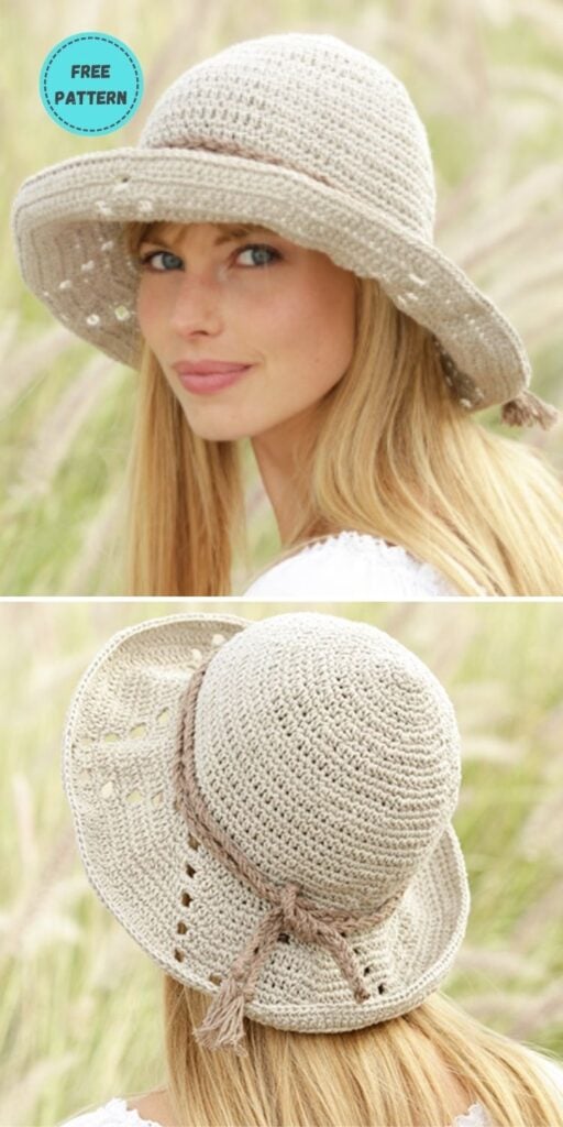 22 Free Crochet Summer Hats To Make This Year PIN POSTER 2