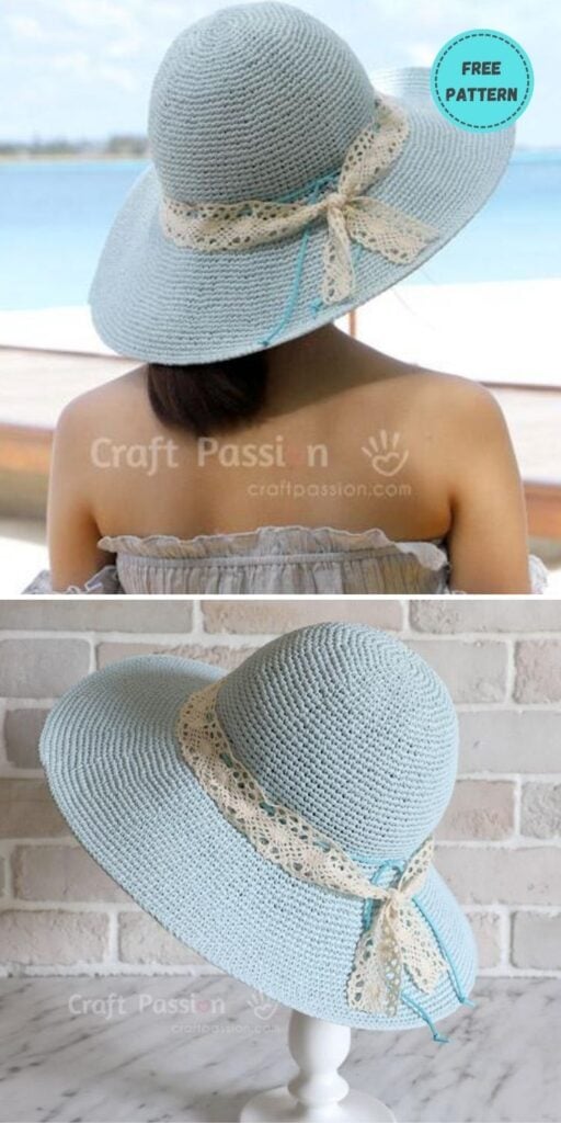 22 Free Crochet Summer Hats To Make This Year PIN POSTER 20