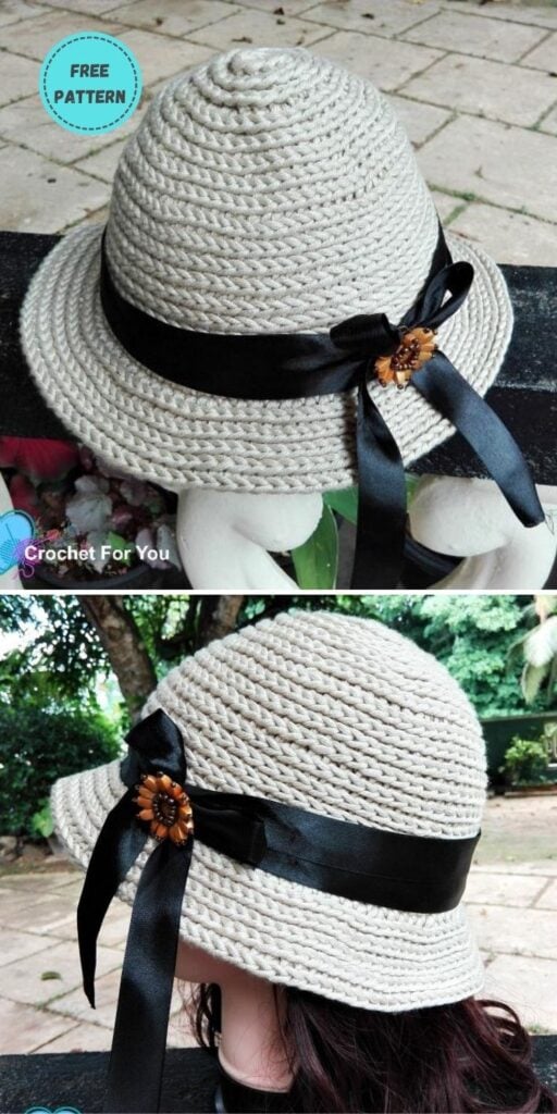 22 Free Crochet Summer Hats To Make This Year PIN POSTER 9
