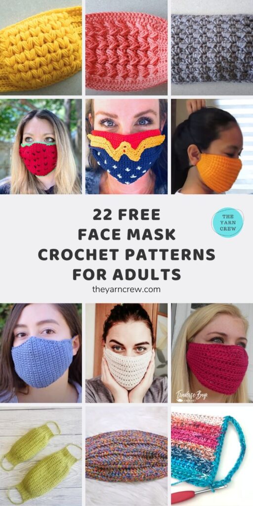 22 Free Face Mask Crochet Patterns For Adults Main Pinterest Pin Poster