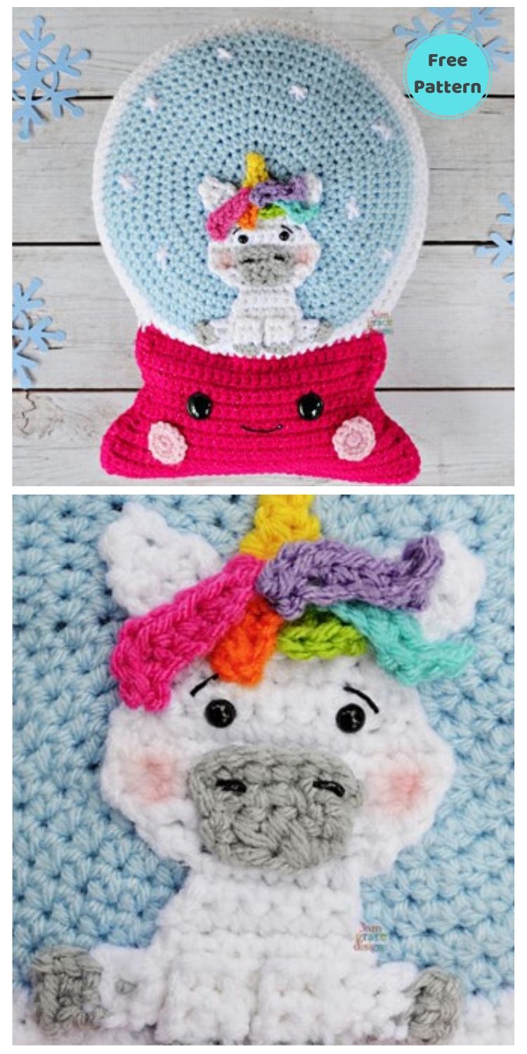 22 Free Unicorn Crochet Patterns You'll Love PIN POSTER 16