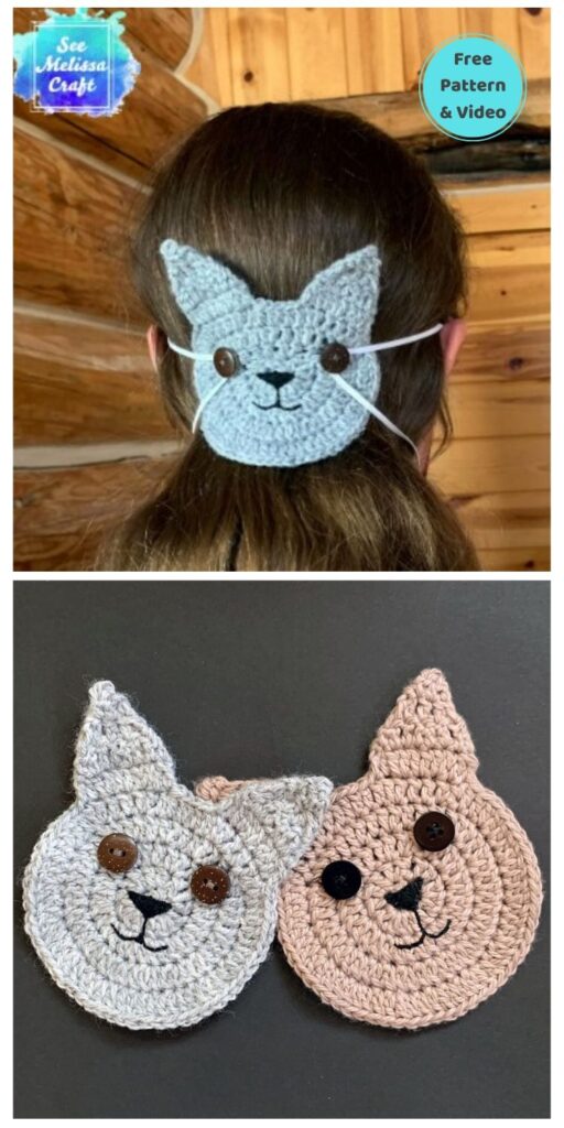 25 Free Ear Saver Crochet Patterns For Face Masks PIN POSTER 1