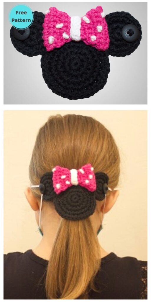 25 Free Ear Saver Crochet Patterns For Face Masks PIN POSTER 19