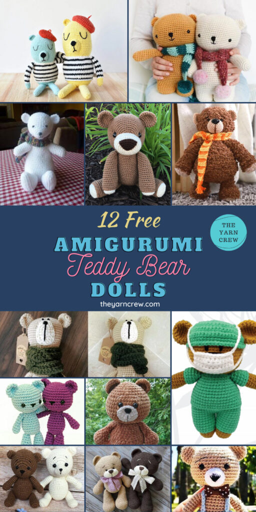 12 Free Adorable Amigurumi Teddy Bear Dolls - PIN3
