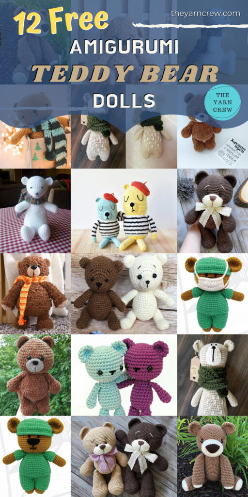 12 Free Cute Amigurumi Teddy Bear Dolls