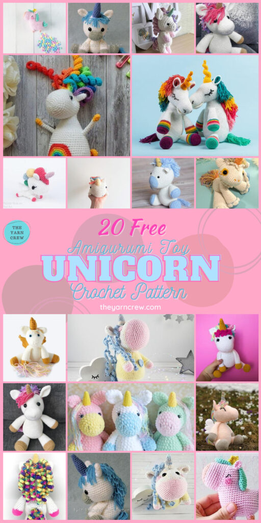 20 Free Amigurumi Unicorn Toy Crochet Patterns - PIN3