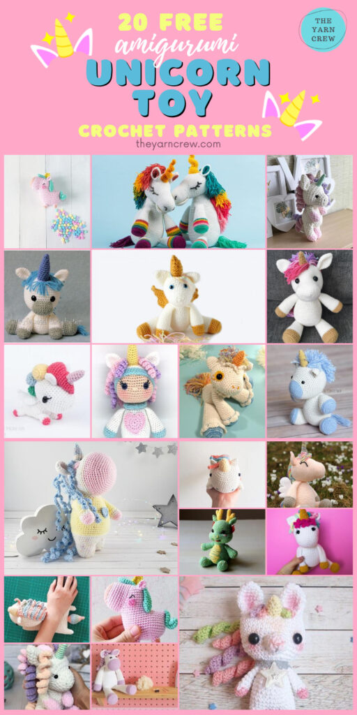 20 Free Amigurumi Unicorn Toy Crochet Patterns - PIN2