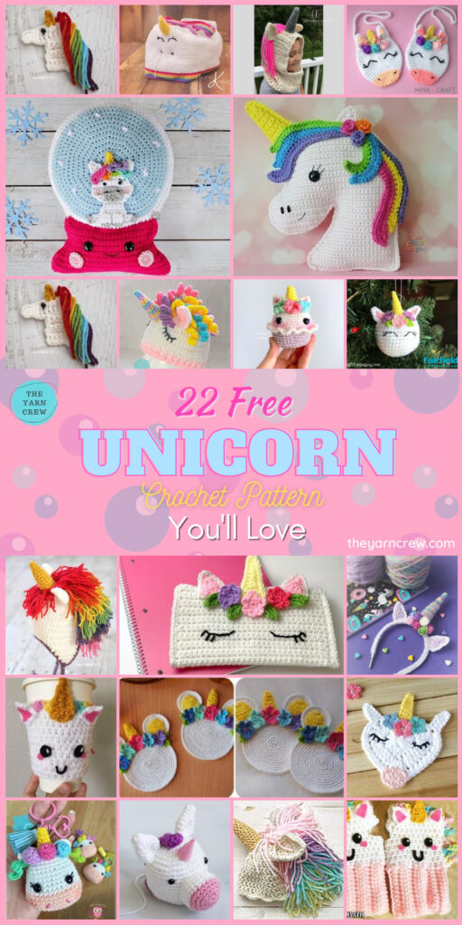 22 Free Unicorn Crochet Patterns You'll Love - PIN3