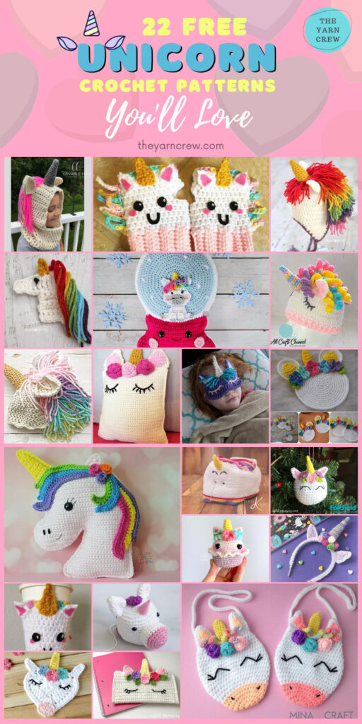 22 Free Unicorn Crochet Patterns You'll Love - PIN2