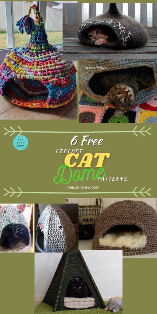 6 Free Crochet Cat Dome Patterns - PIN3