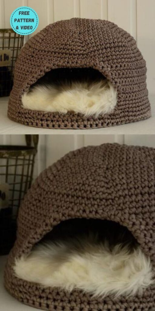 6 Free Crochet Cat Dome Patterns PIN POSTER 3
