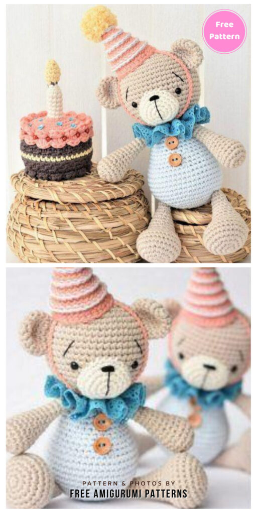 Amigurumi Crochet Teddy Bear Free Pattern - 12 Free Cute Amigurumi Bear Crocheted Toys