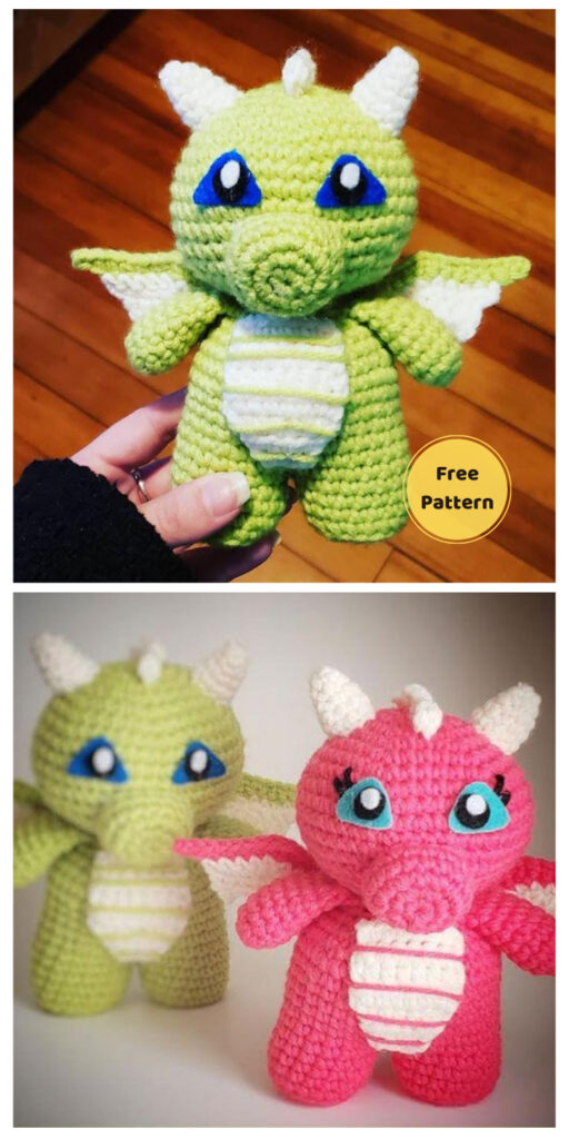 Baby Dragon Amigurumi - 20 Free Amigurumi Dragon Dolls Crochet Patterns
