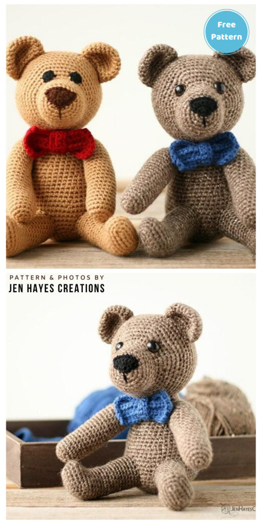 Classic Teddy Bear - 12 Free Cute Amigurumi Bear Crocheted Toys