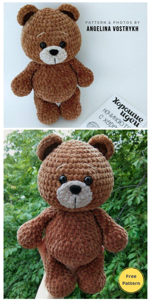 Crochet plush bear - 12 Free Amigurumi Teddy Bear Dolls