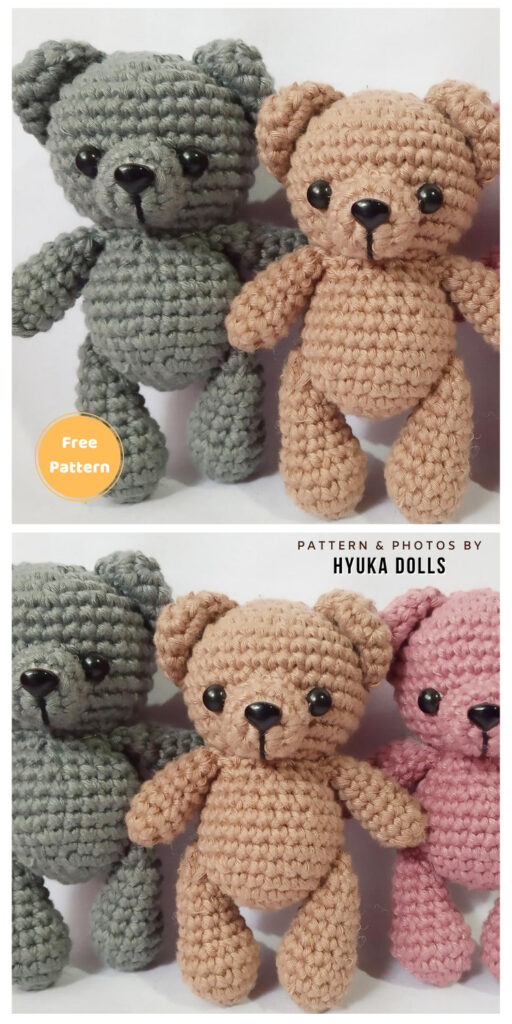 Chubby Bear Dolls - 12 Free Cute Amigurumi Bear Crocheted Toys
