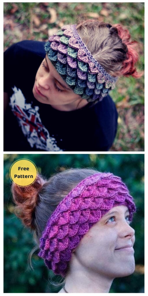 DRAGON SCALE EAR WARMERS &ndash; 10 Free Dragon Inspired Crochet Patterns You Can Wear