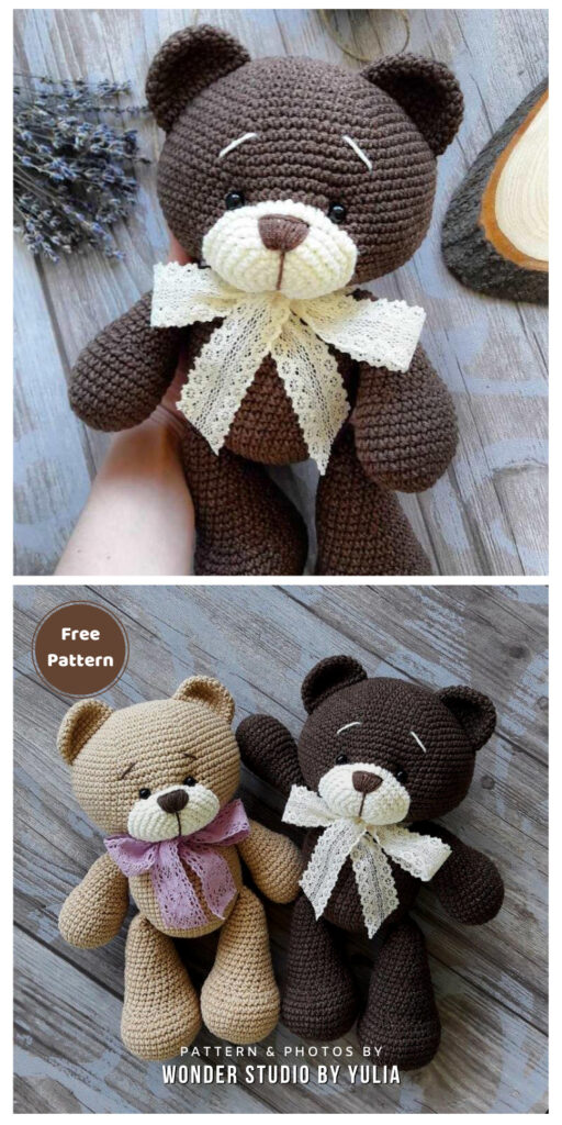 Crochet bear amigurumi - 12 Free Amigurumi Teddy Bear Dolls