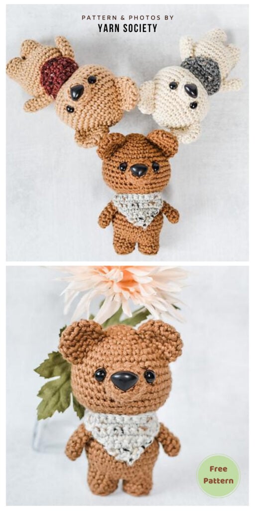 Oldschool Crochet Amigurumi Bears - 12 Free Cute Amigurumi Bear Crocheted Toys