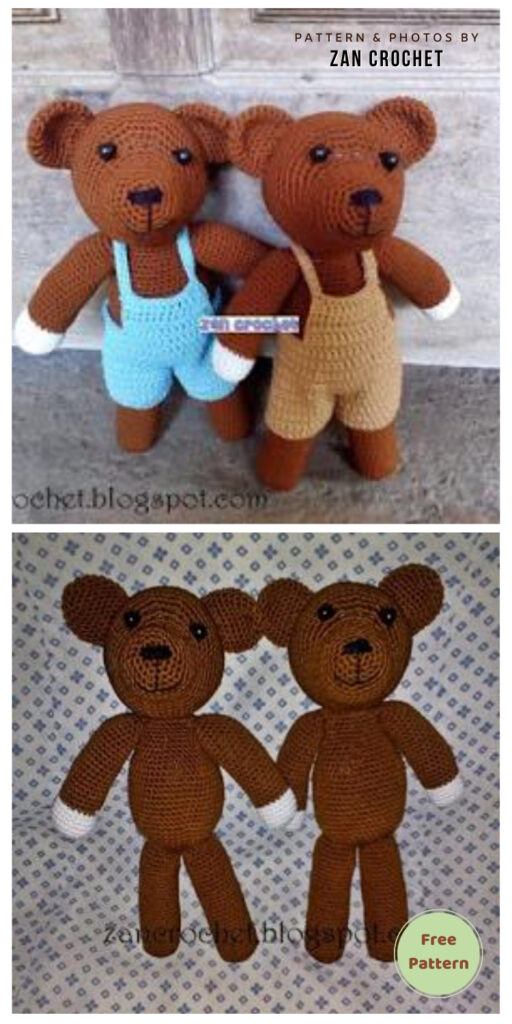 Teddy Bear - 12 Free Cute Amigurumi Bear Crocheted Toys