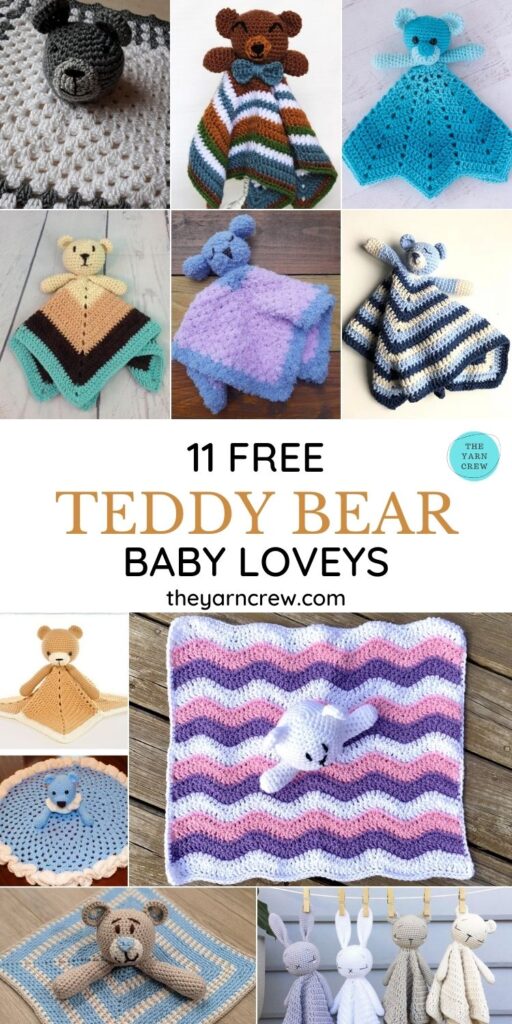 11 Free Hugable Teddy Bear Baby Loveys - PIN3