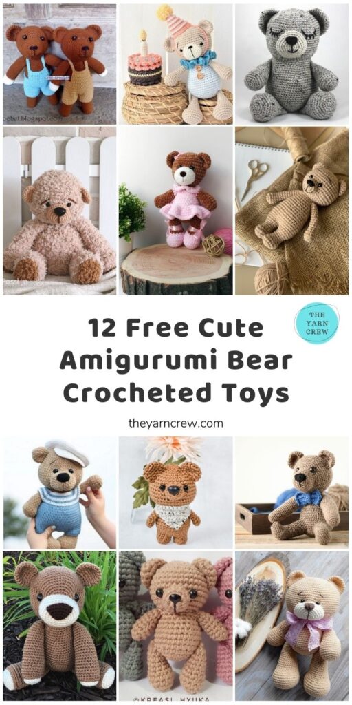 12 Free Amigurumi Bear Crocheted Toys