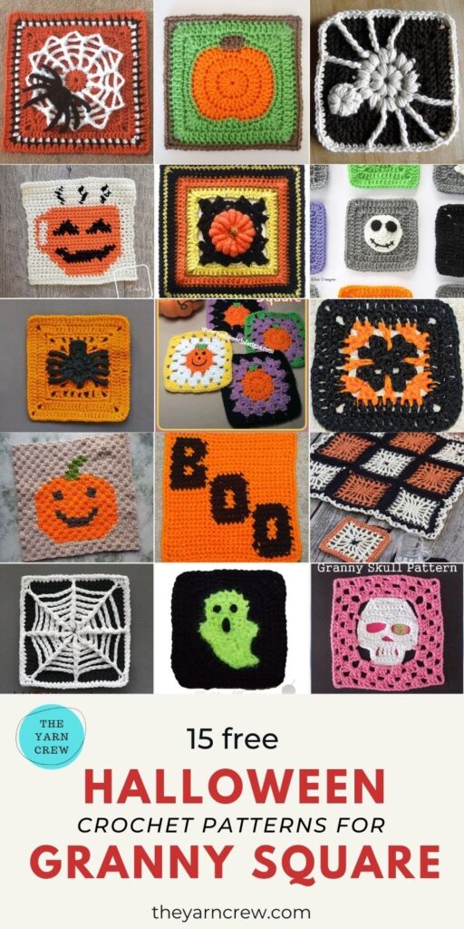 15 Free Spooktacular Halloween Granny Squares Crochet Patterns