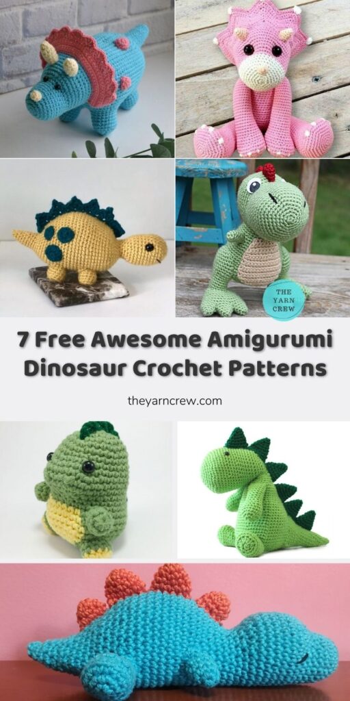 7 Free Awesome Amigurumi Dinosaur Crochet Patterns