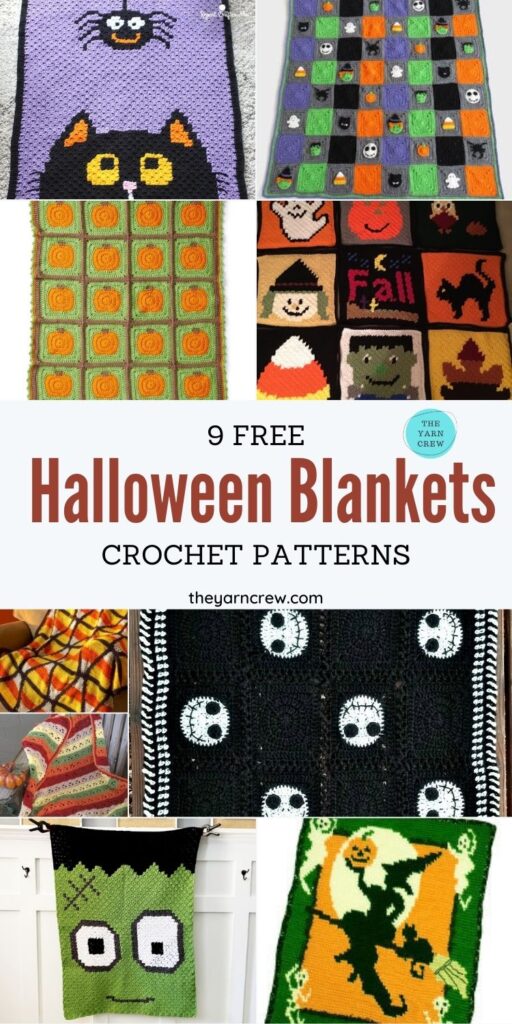 _9 Free Spooky Crochet Halloween Blanket & Afghan Patterns - PIN2