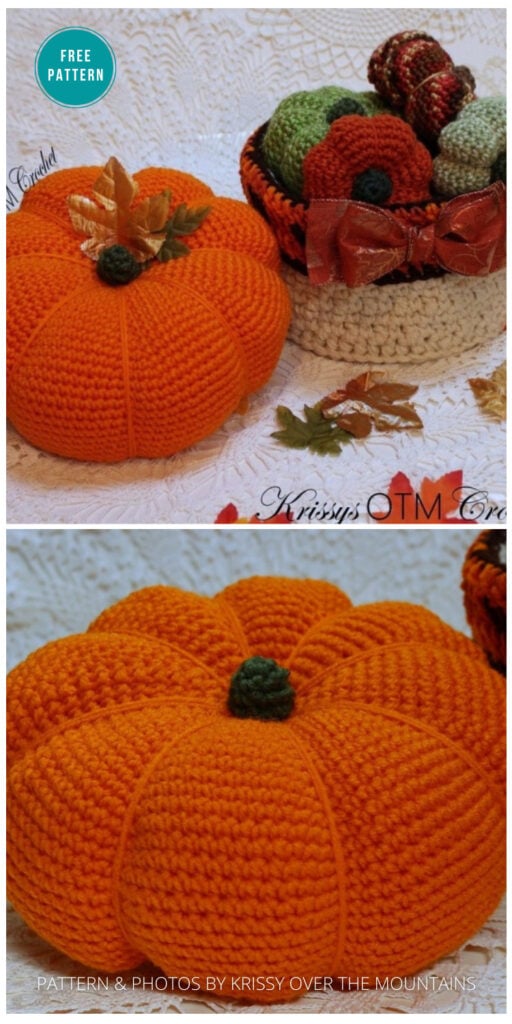 Autumn Pumpkin Free Crochet Pattern - 18 Free Farmhouse Crochet Pumpkin Patterns