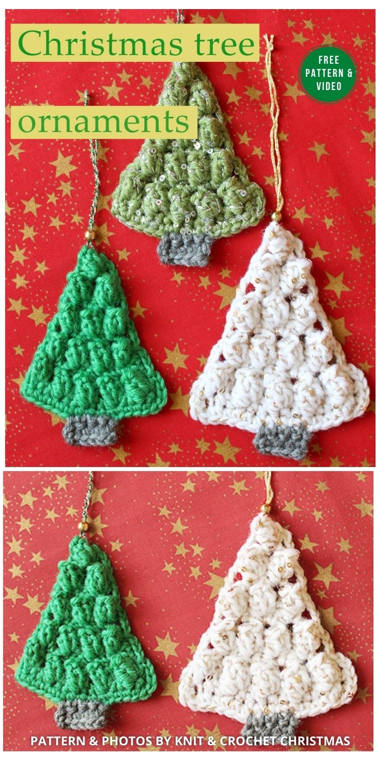 Crochet A Christmas Tree Shaped Ornament - 8 Christmas Tree Ornaments Free Crochet Patterns