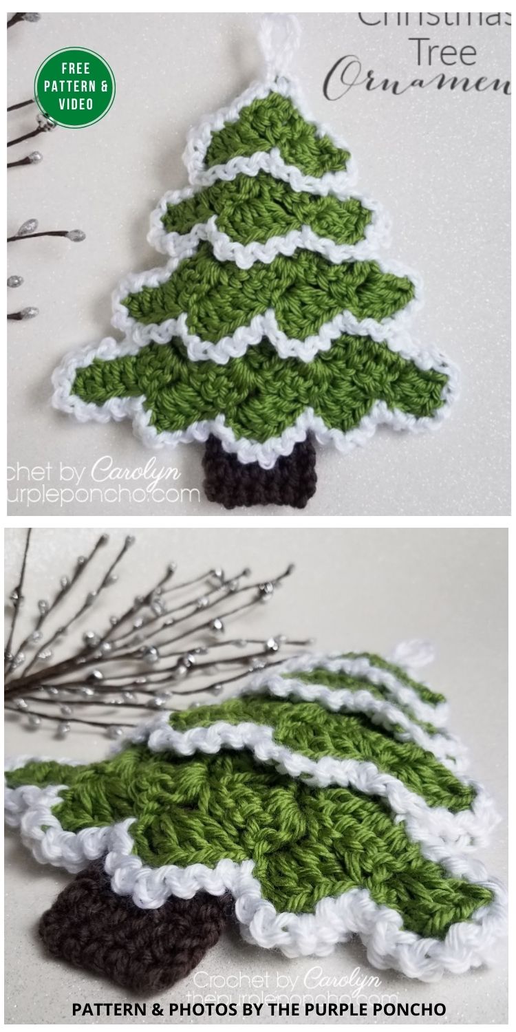 Crochet Christmas Tree Ornament - 8 Christmas Tree Ornaments Free Crochet Patterns