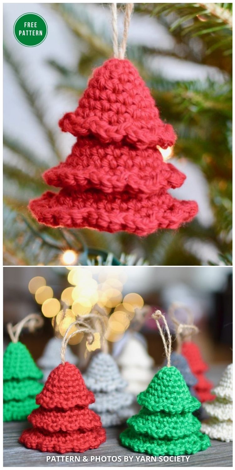 Rustic Tree Ornaments - 7 Free Christmas Tree Ornaments Free Crochet Patterns