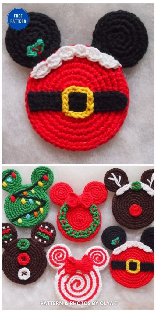 Santa Mouse Ears - 9 Free Whimsical Christmas Decorations Tree Ornaments PIN