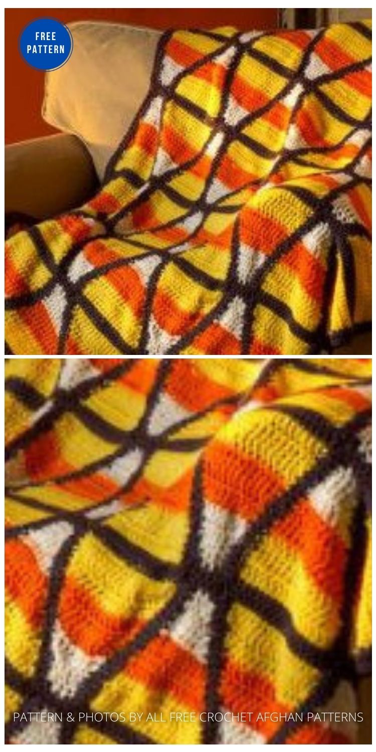 Trick or Treat Afghan - 9 Free Crochet Halloween Blanket & Afghan Patterns
