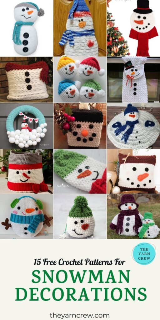 15 Free Crochet Patterns For Snowman Decorations - PIN3