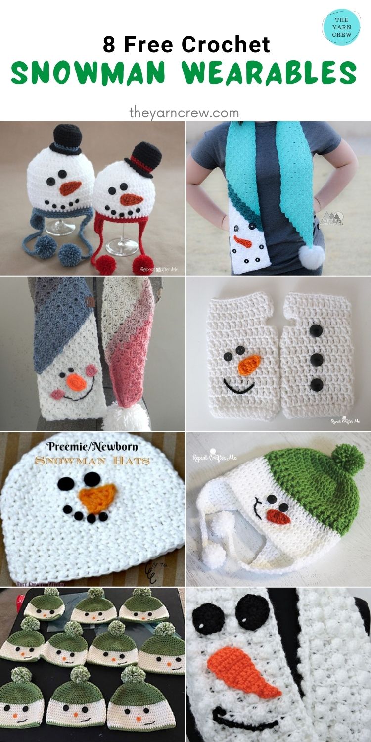 8 Free Patterns For Snowman Hats, Mitten & Scarves The Yarn Crew