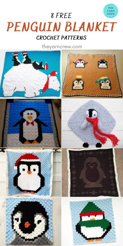 8 Free Penguin Blankets Crochet Patterns - PIN3
