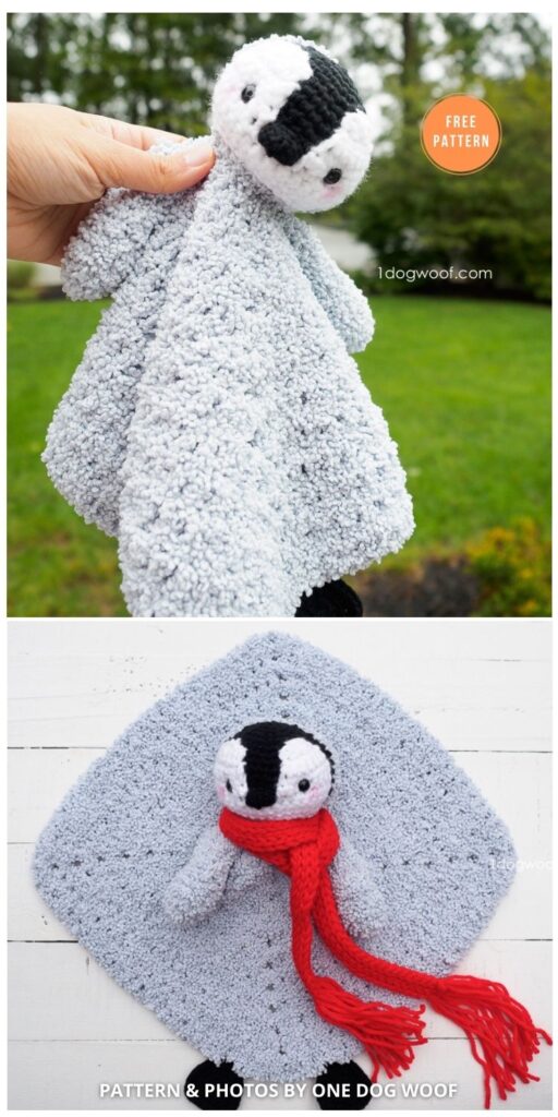 Baby Penguin Crochet Lovey Security Blanket - 10 Free Crochet Penguin Patterns for Kids & Babies