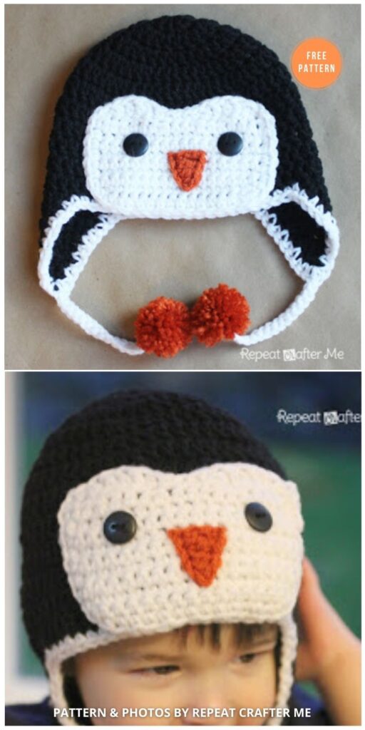 Crochet Peguin Hat Pattern - 10 Free Crochet Penguin Patterns for Kids & Babies