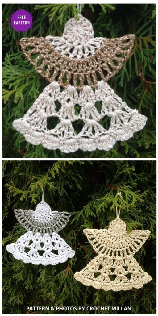Guardian Angel - 9 Free Crochet Patterns For Crocheted Angels Tree Ornaments