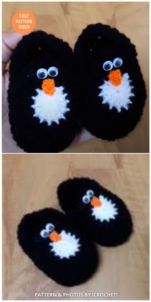 Penguin Baby Booties - 10 Free Crochet Penguin Patterns for Kids & Babies