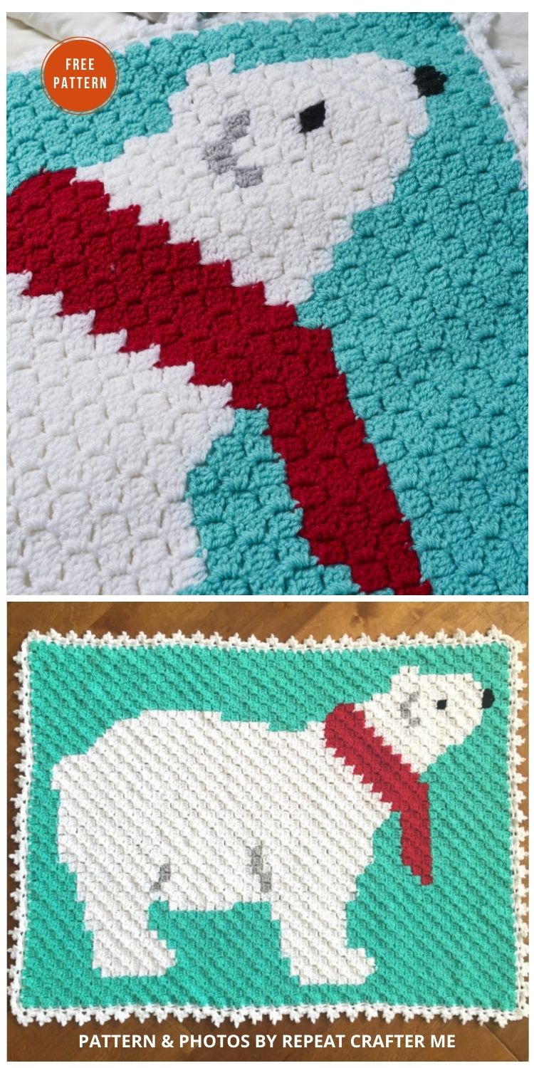 9 Free C2C Crochet Christmas Blankets &amp; Afghans - The Yarn Crew