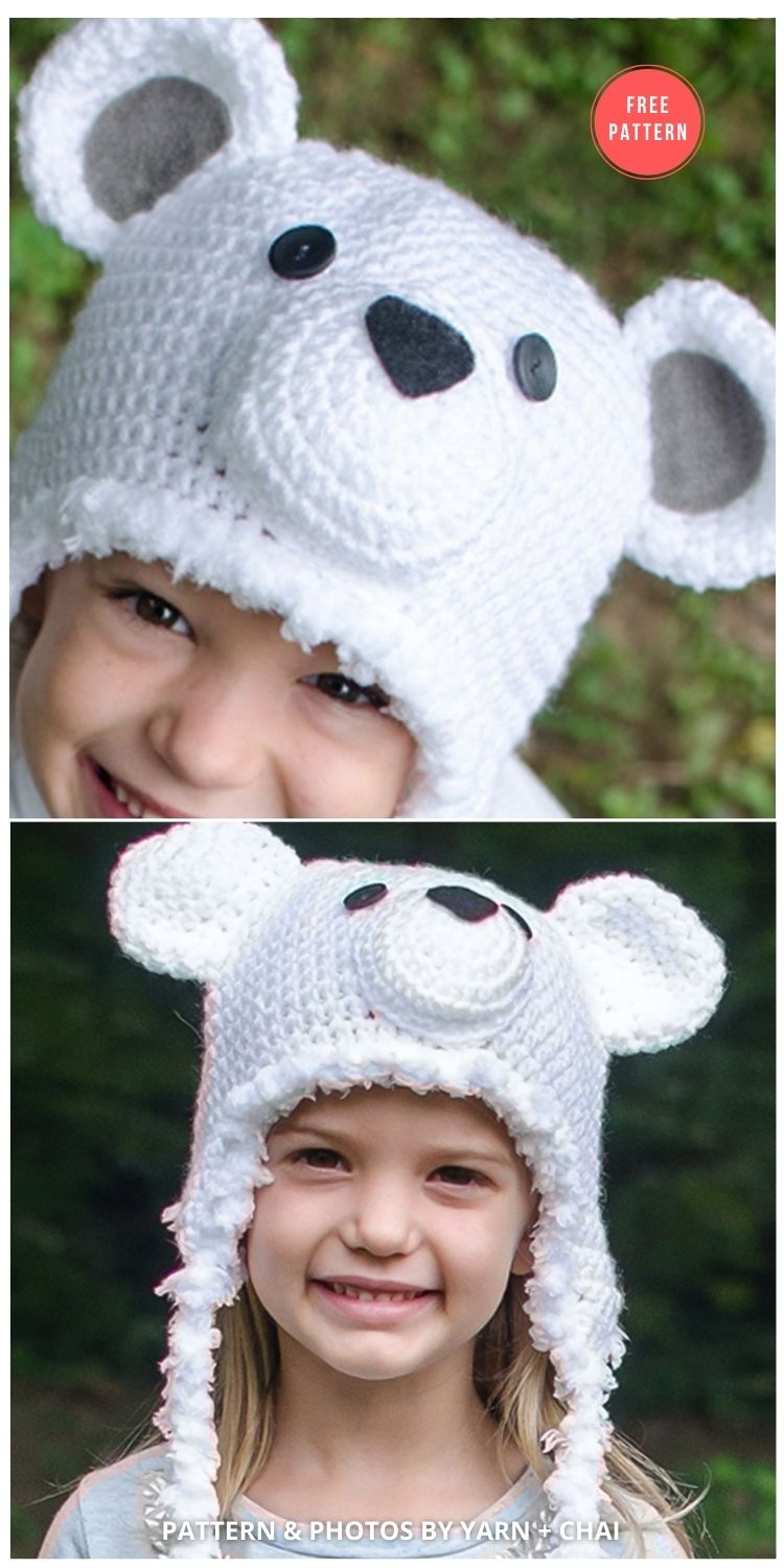 7 Free Polar Bear Hats For Babies Crochet Patterns The Yarn Crew