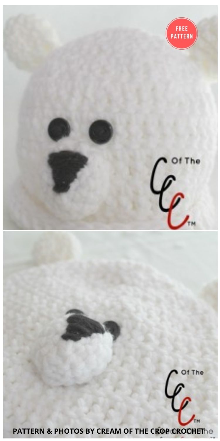 7 Free Polar Bear Hats For Babies Crochet Patterns The Yarn Crew