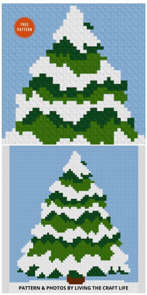 9 Free C2C Crochet Christmas Blankets &amp; Afghans - The Yarn Crew