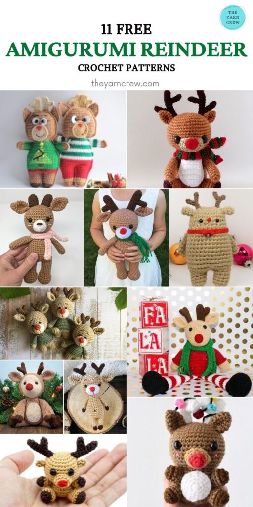 11 Free Amigurumi Reindeer Crochet Patterns - PIN2