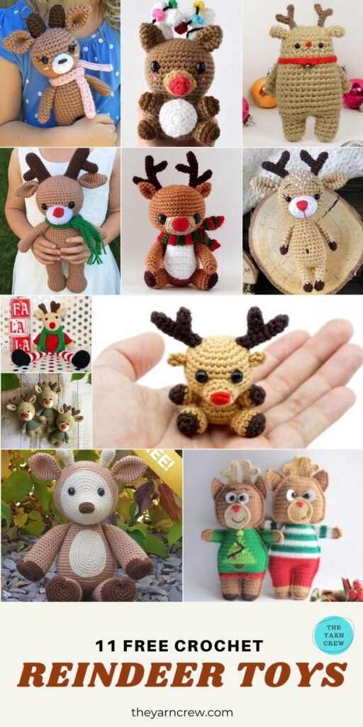 11 Free Crochet Reindeer Toys - PIN3